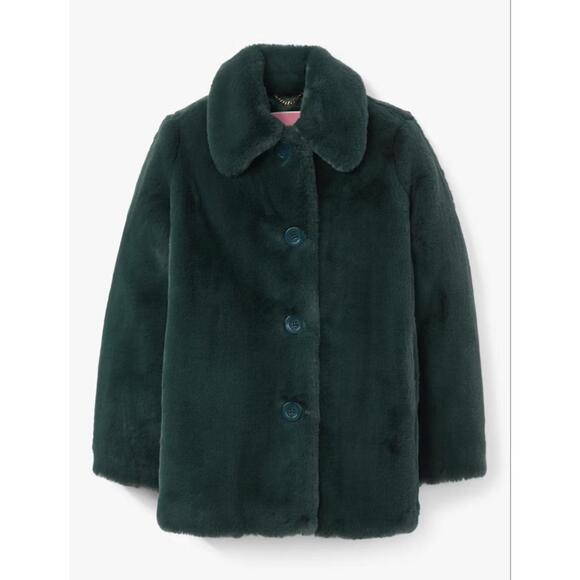 kate spade Jackets & Blazers - Kate Spade Plush Faux Fur Jacket Green